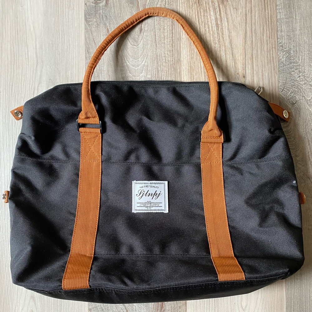 Black tote/ travel or diaper bag